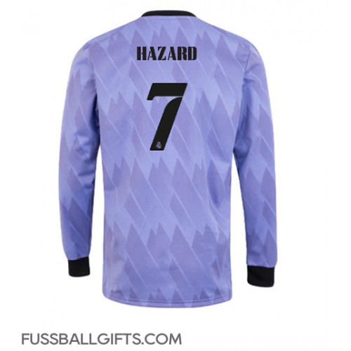 Real Madrid Eden Hazard #7 Fußballbekleidung Auswärtstrikot 2022-23 Langarm